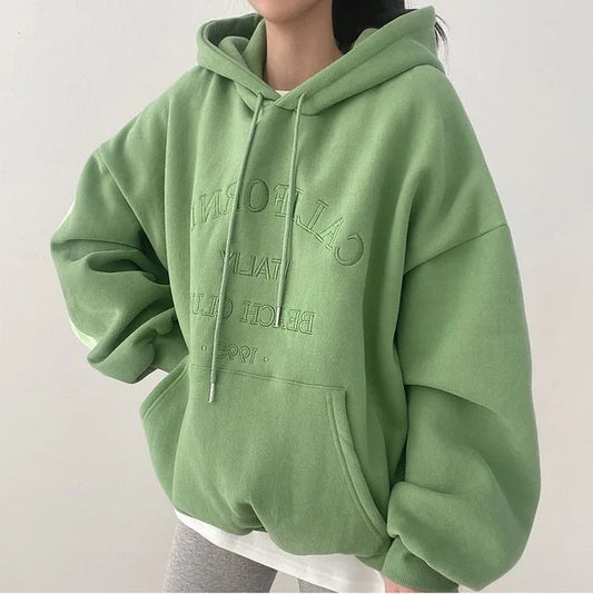 Dames Hoodie Oversized Comfortabel Casual Met Borduursel - StudioMarella