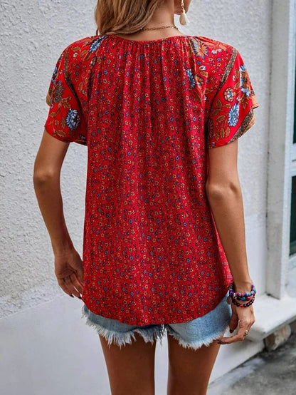 Vrouwelijke Bloesjes met Bloemenprint Zomerse Stijl