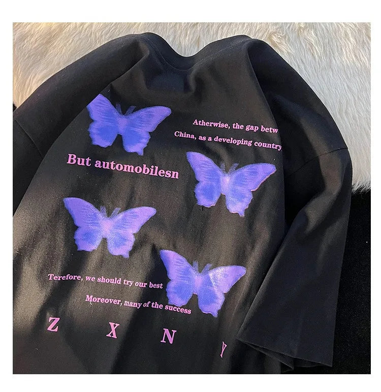 Vrouwelijk T-Shirt Butterfly Print Mooi Moda