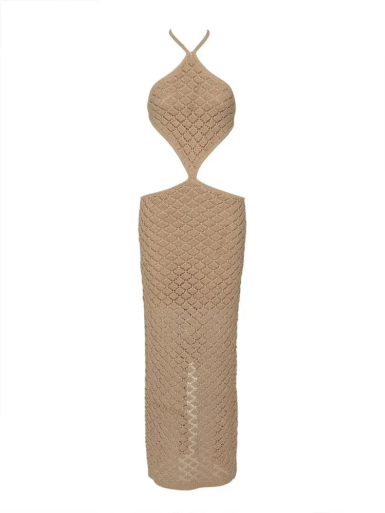 Zomerjurk V-hals Backless Jurk Met Cut-out Details