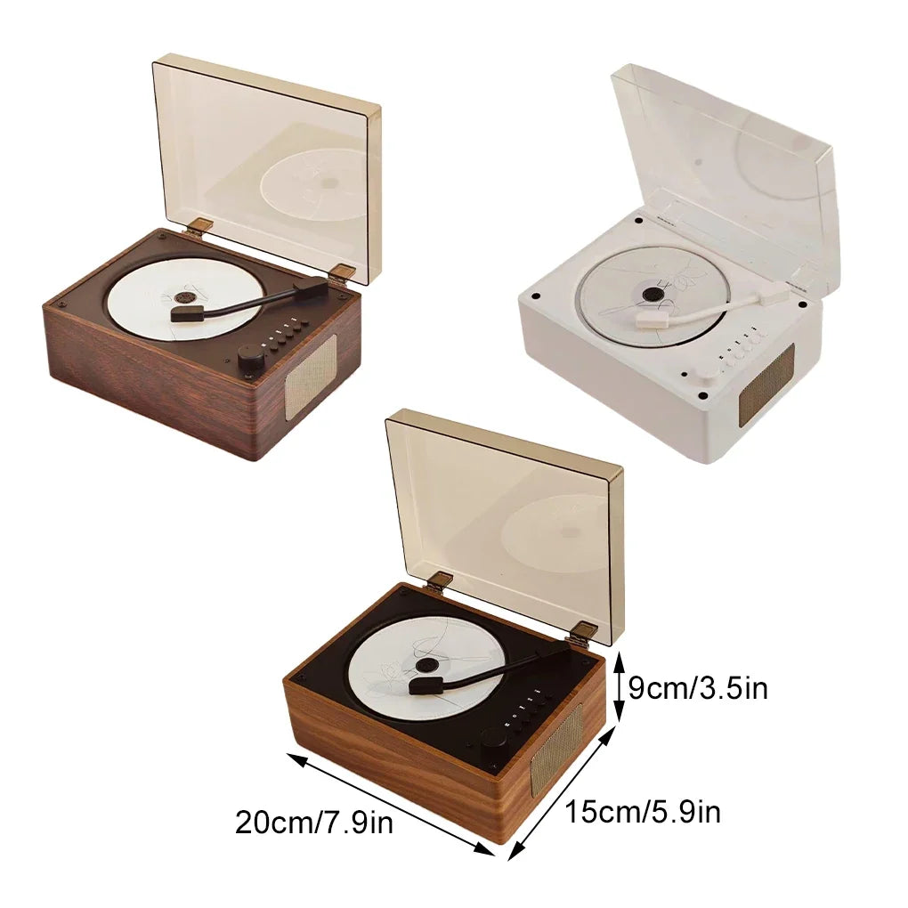 Retro CD-speler Bluetooth 5.1 Draagbaar Hout USB AUX Woonkamer Slaapkamer Muziekspeler Oplaadbaar Afstandsbediening Vintage