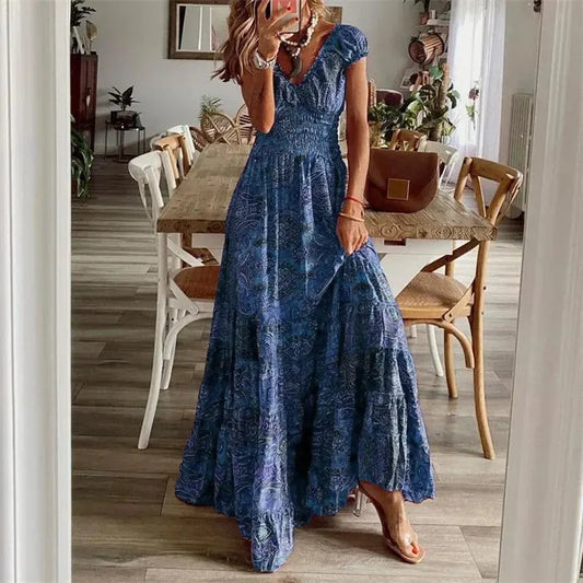 Bohemian Jurk Lange Comfortabele Zomerjurk Zacht - StudioMarella