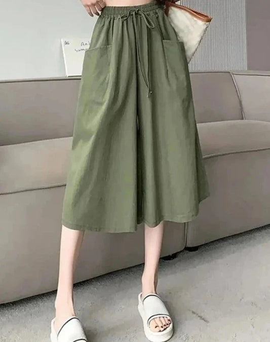 Korte Cropped Broek voor Vrouw Modieus Design - StudioMarella
