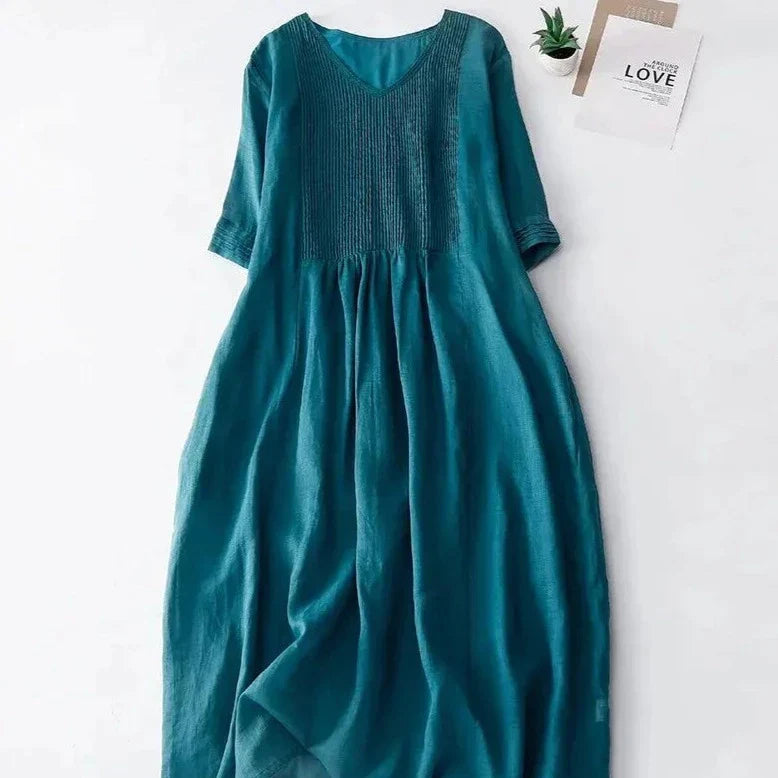 Zomerjurk Vrouw Geplooide Jurk Zomer Collectie
