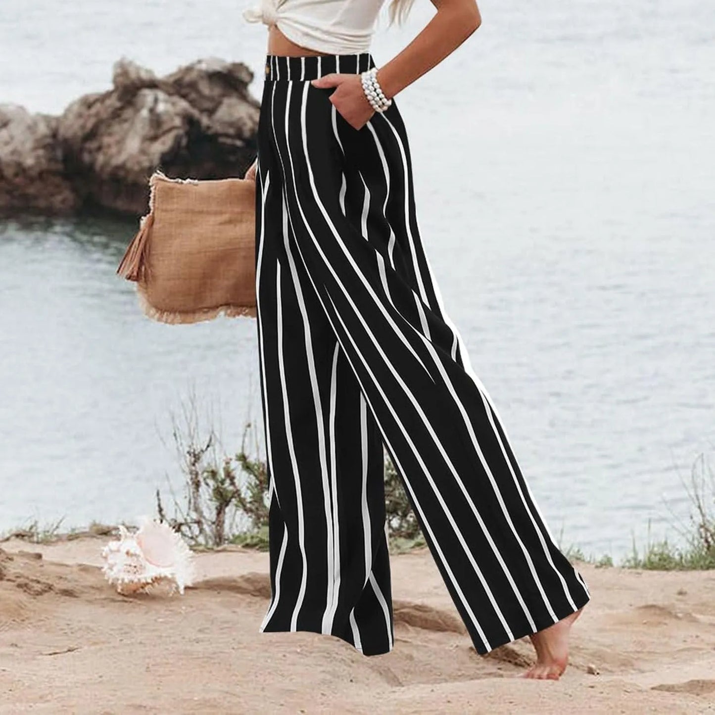 Zomerbroek Gestreept Comfortabel Riviera Style - StudioMarella
