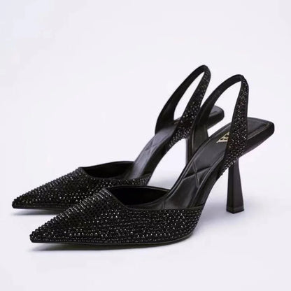Elegante Rhinestone Sandalen met Steentjes Luxe uitstraling