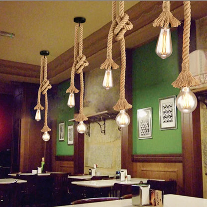 Touw Hanglamp E27 Vintage Industrieel Enkel Dubbel 0.5M-4M