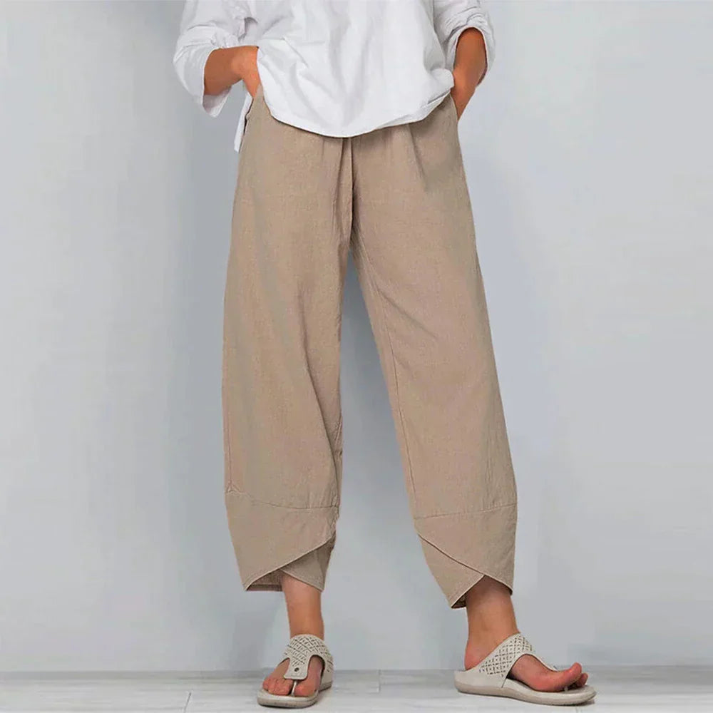 Linnen Broek Dames Zomer Luchtig Katoen Comfort