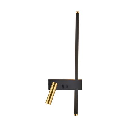 Wandlamp LED Zwart Goud Met Schakelaar Up Down Light