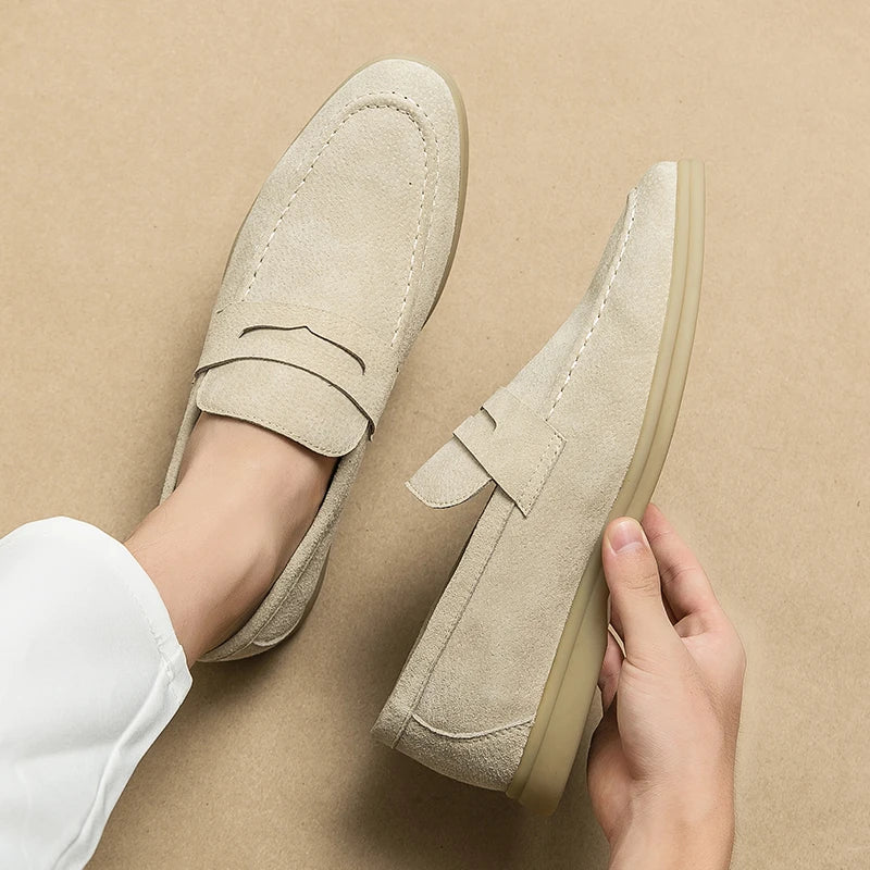 Leren Mocassino Schoenen Italiaanse Stijl