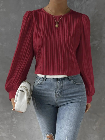 Vrouwelijke Blouse Klassiek Elegante Jurkstijl