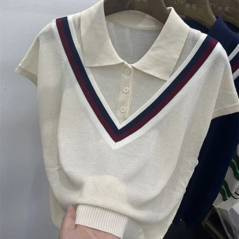 Zomer Polo Shirt HorizonElegance Lichte Kleur