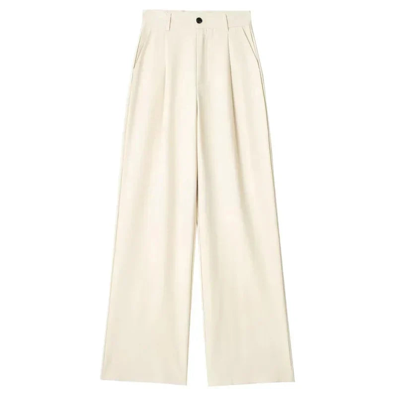 Dames Pantalon Oversized Beige Zomerbroek
