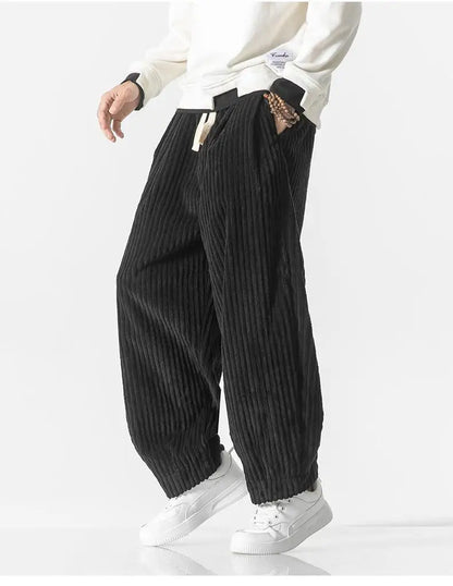 Heren Joggingbroek Ribgebreid Relaxed Fit Elastisch