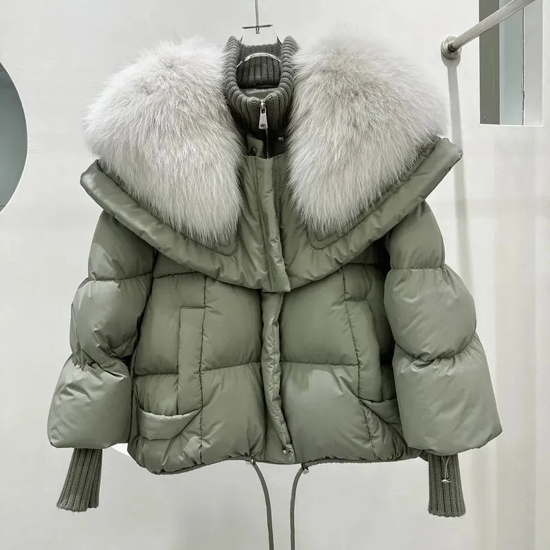 Dunne Parka met Bontkraag Warm en Licht - StudioMarella