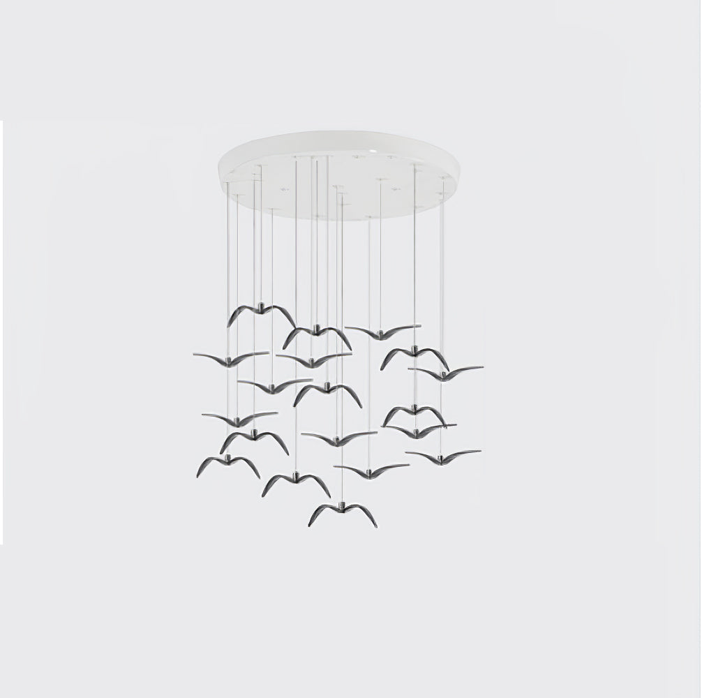 Hanglamp LED Vogeldesign Resin Aluminium Wit Zwart 3000K 4000K 6000K Woonkamer Pendellamp Minimalistisch Organisch Plafondlamp