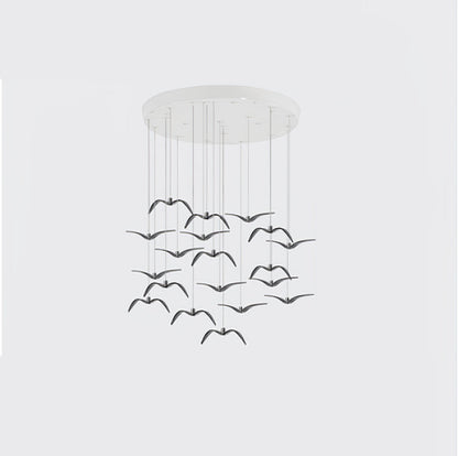 Hanglamp LED Vogeldesign Resin Aluminium Wit Zwart 3000K 4000K 6000K Woonkamer Pendellamp Minimalistisch Organisch Plafondlamp