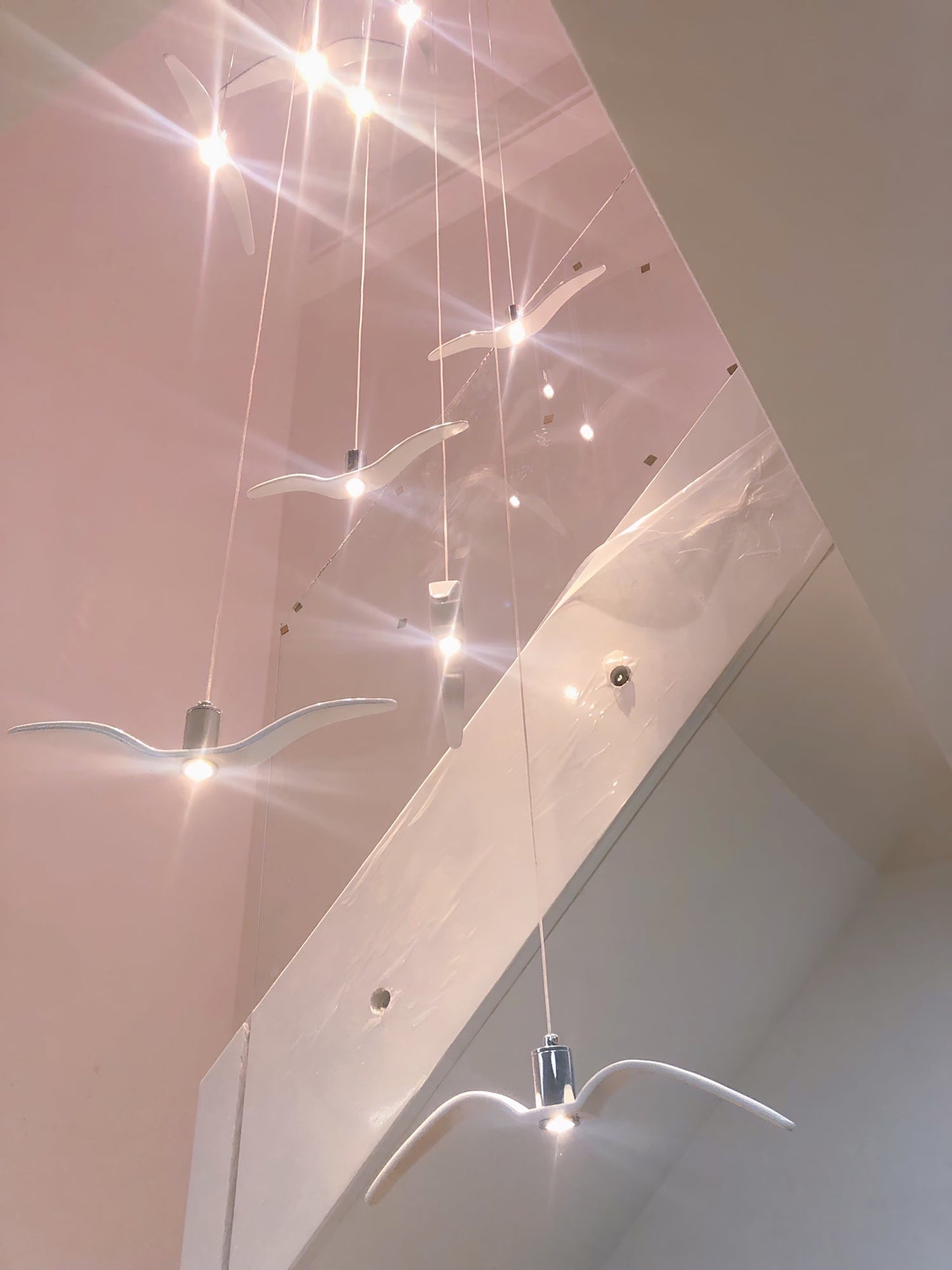 Hanglamp LED Vogeldesign Resin Aluminium Wit Zwart 3000K 4000K 6000K Woonkamer Pendellamp Minimalistisch Organisch Plafondlamp