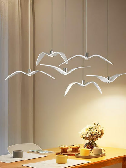 Hanglamp LED Vogeldesign Resin Aluminium Wit Zwart 3000K 4000K 6000K Woonkamer Pendellamp Minimalistisch Organisch Plafondlamp