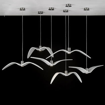 Hanglamp LED Vogeldesign Resin Aluminium Wit Zwart 3000K 4000K 6000K Woonkamer Pendellamp Minimalistisch Organisch Plafondlamp