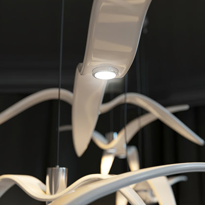 Hanglamp LED Vogeldesign Resin Aluminium Wit Zwart 3000K 4000K 6000K Woonkamer Pendellamp Minimalistisch Organisch Plafondlamp