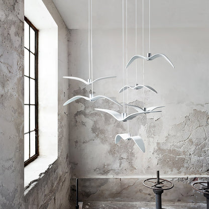 Hanglamp LED Vogeldesign Resin Aluminium Wit Zwart 3000K 4000K 6000K Woonkamer Pendellamp Minimalistisch Organisch Plafondlamp