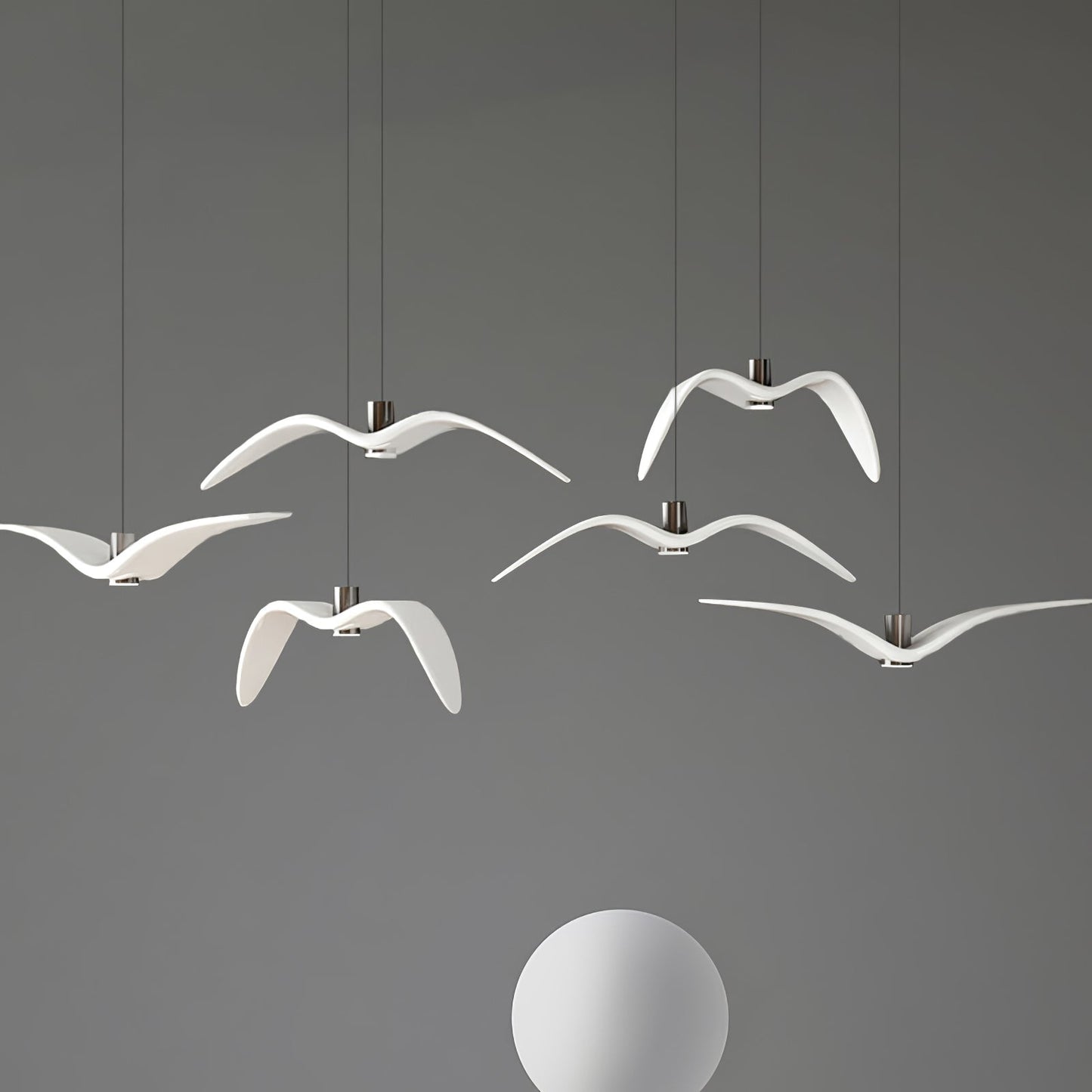 Hanglamp LED Vogeldesign Resin Aluminium Wit Zwart 3000K 4000K 6000K Woonkamer Pendellamp Minimalistisch Organisch Plafondlamp
