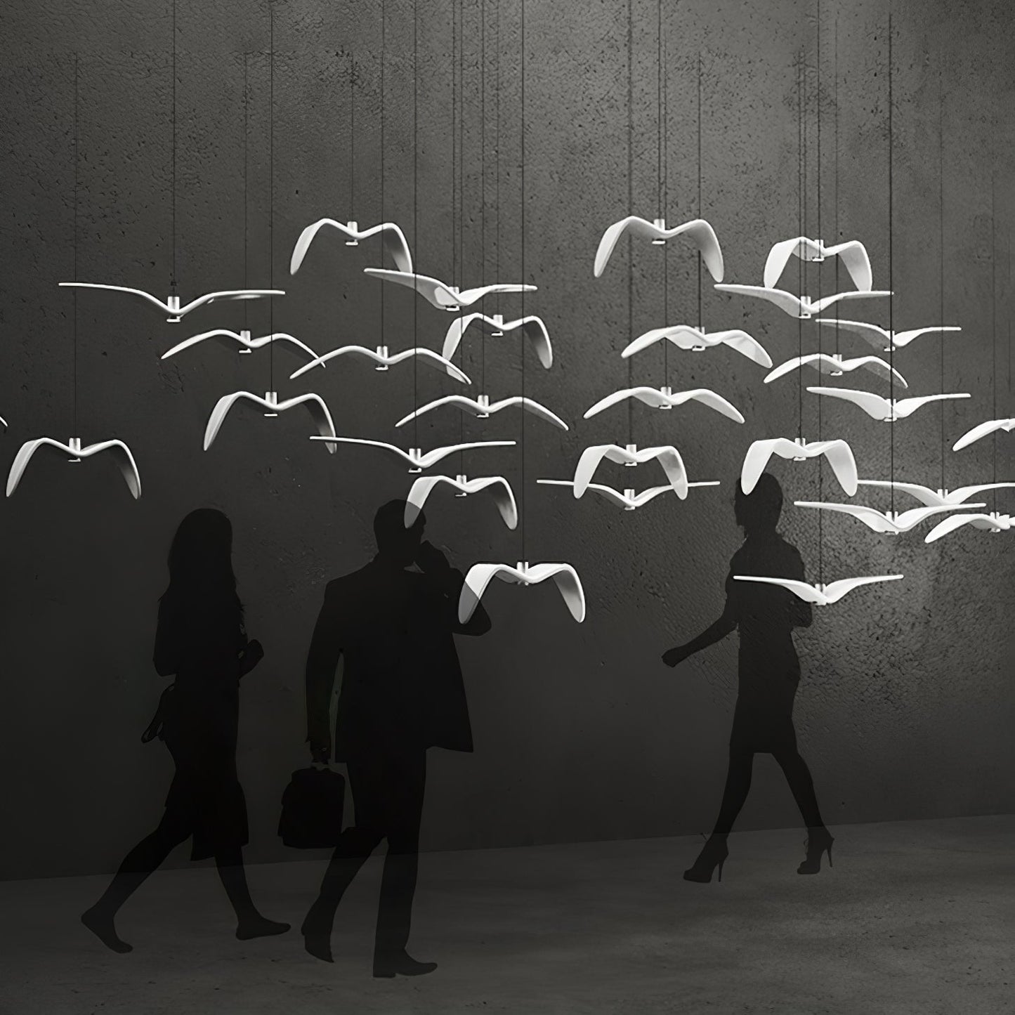 Hanglamp LED Vogeldesign Resin Aluminium Wit Zwart 3000K 4000K 6000K Woonkamer Pendellamp Minimalistisch Organisch Plafondlamp