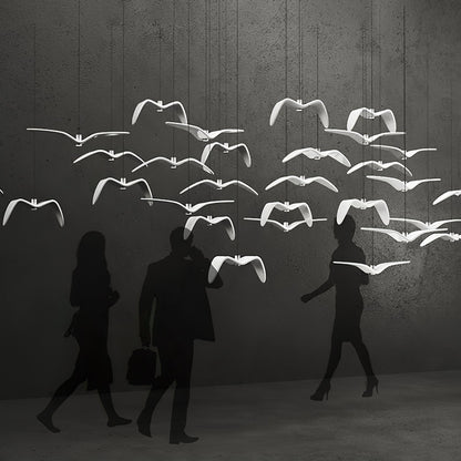 Hanglamp LED Vogeldesign Resin Aluminium Wit Zwart 3000K 4000K 6000K Woonkamer Pendellamp Minimalistisch Organisch Plafondlamp