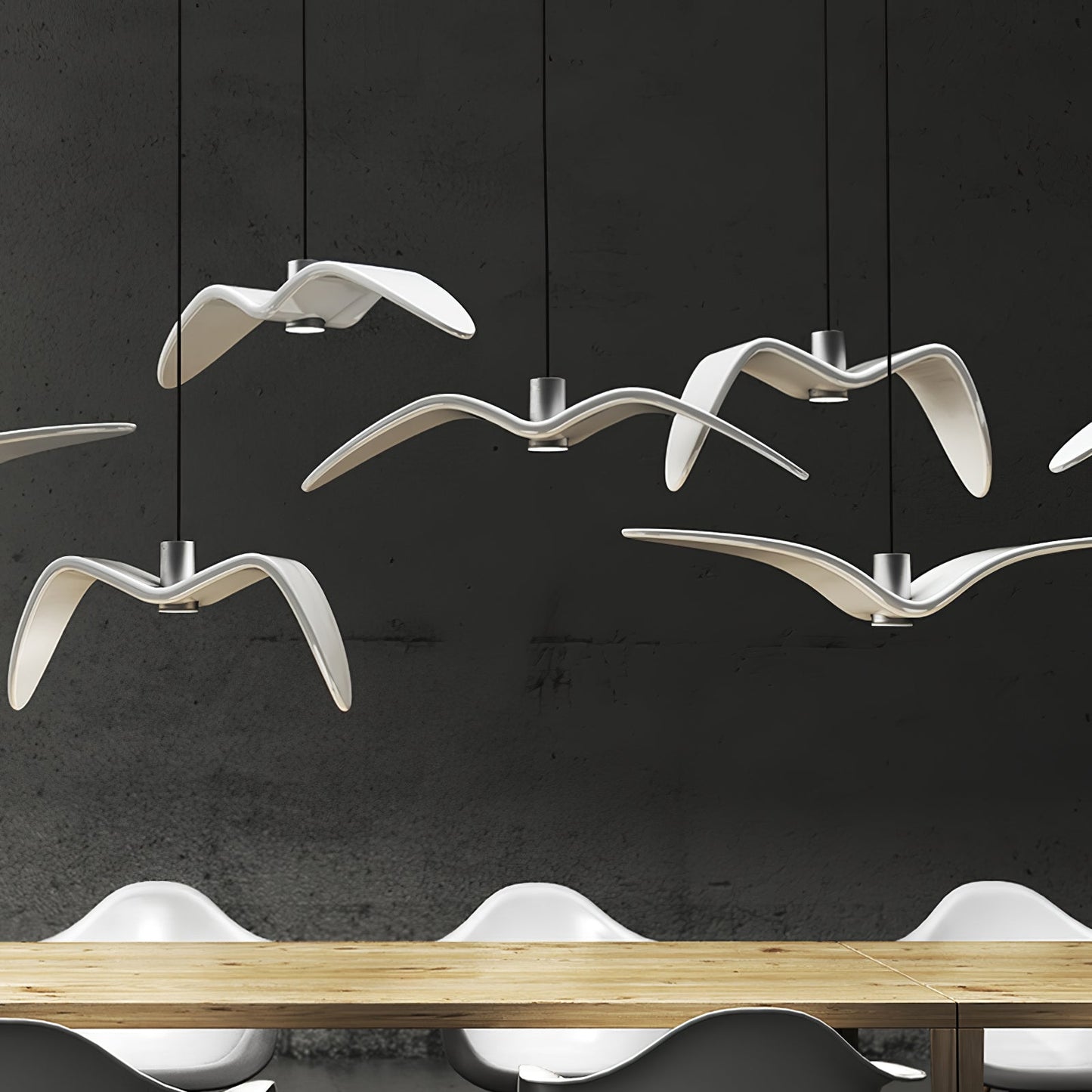 Hanglamp LED Vogeldesign Resin Aluminium Wit Zwart 3000K 4000K 6000K Woonkamer Pendellamp Minimalistisch Organisch Plafondlamp
