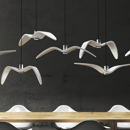 Hanglamp LED Vogeldesign Resin Aluminium Wit Zwart 3000K 4000K 6000K Woonkamer Pendellamp Minimalistisch Organisch Plafondlamp