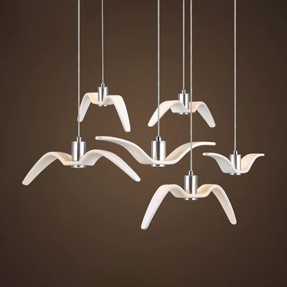 Hanglamp LED Vogeldesign Resin Aluminium Wit Zwart 3000K 4000K 6000K Woonkamer Pendellamp Minimalistisch Organisch Plafondlamp