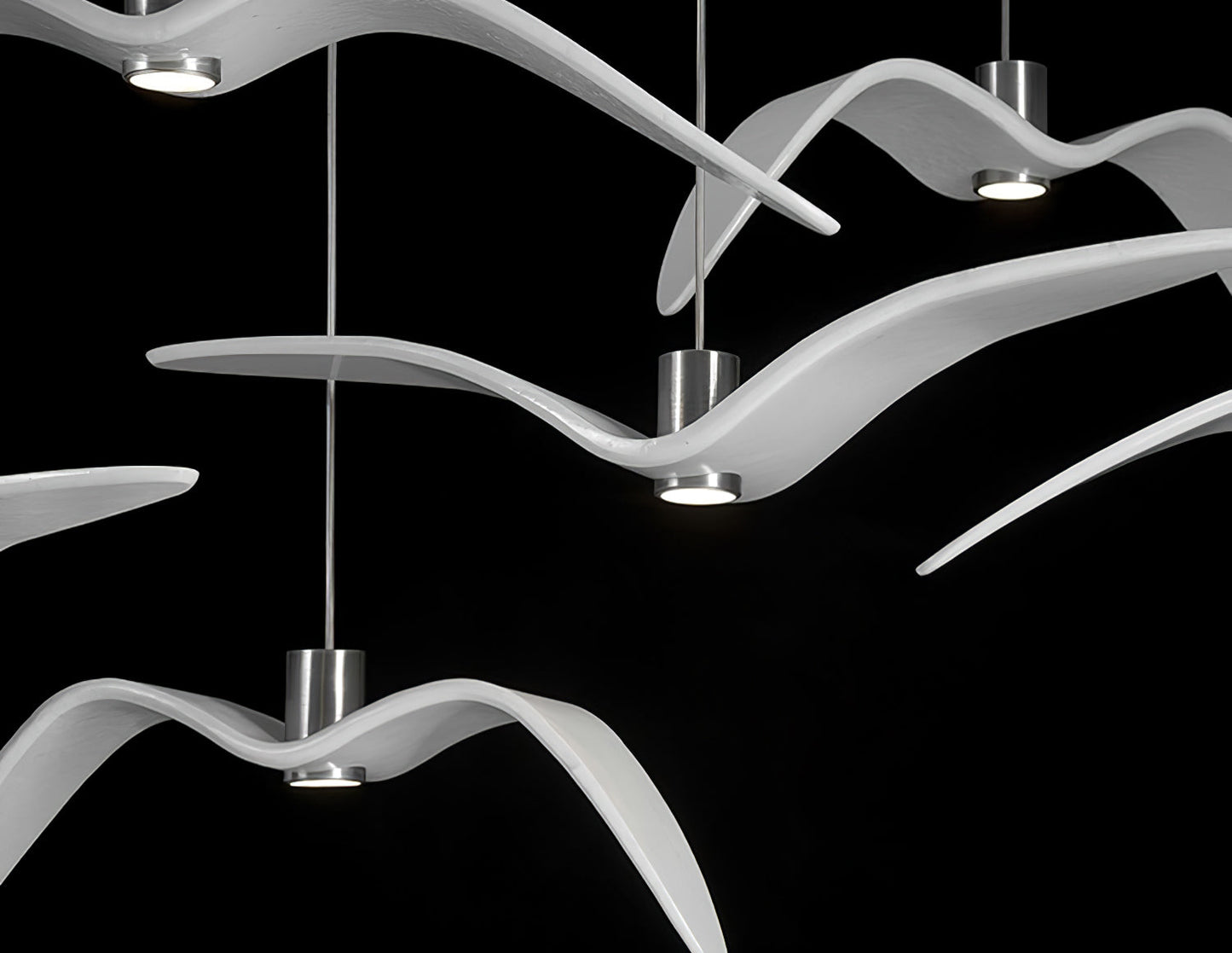Hanglamp LED Vogeldesign Resin Aluminium Wit Zwart 3000K 4000K 6000K Woonkamer Pendellamp Minimalistisch Organisch Plafondlamp