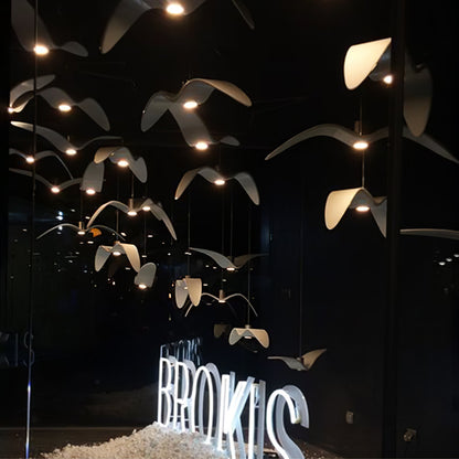 Hanglamp LED Vogeldesign Resin Aluminium Wit Zwart 3000K 4000K 6000K Woonkamer Pendellamp Minimalistisch Organisch Plafondlamp