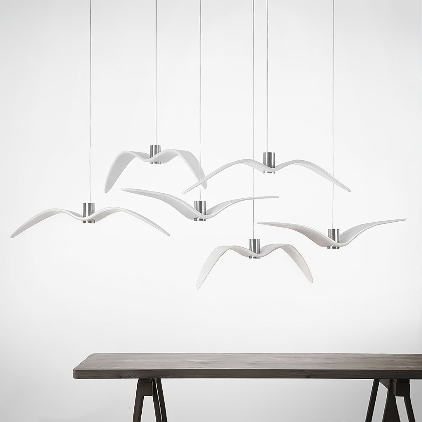 Hanglamp LED Vogeldesign Resin Aluminium Wit Zwart 3000K 4000K 6000K Woonkamer Pendellamp Minimalistisch Organisch Plafondlamp