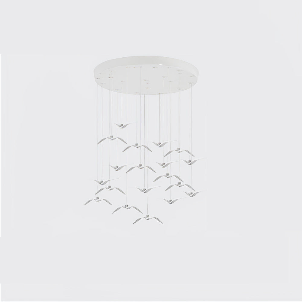Hanglamp LED Vogeldesign Resin Aluminium Wit Zwart 3000K 4000K 6000K Woonkamer Pendellamp Minimalistisch Organisch Plafondlamp