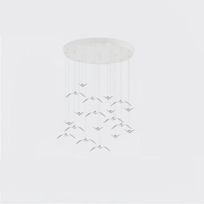 Hanglamp LED Vogeldesign Resin Aluminium Wit Zwart 3000K 4000K 6000K Woonkamer Pendellamp Minimalistisch Organisch Plafondlamp