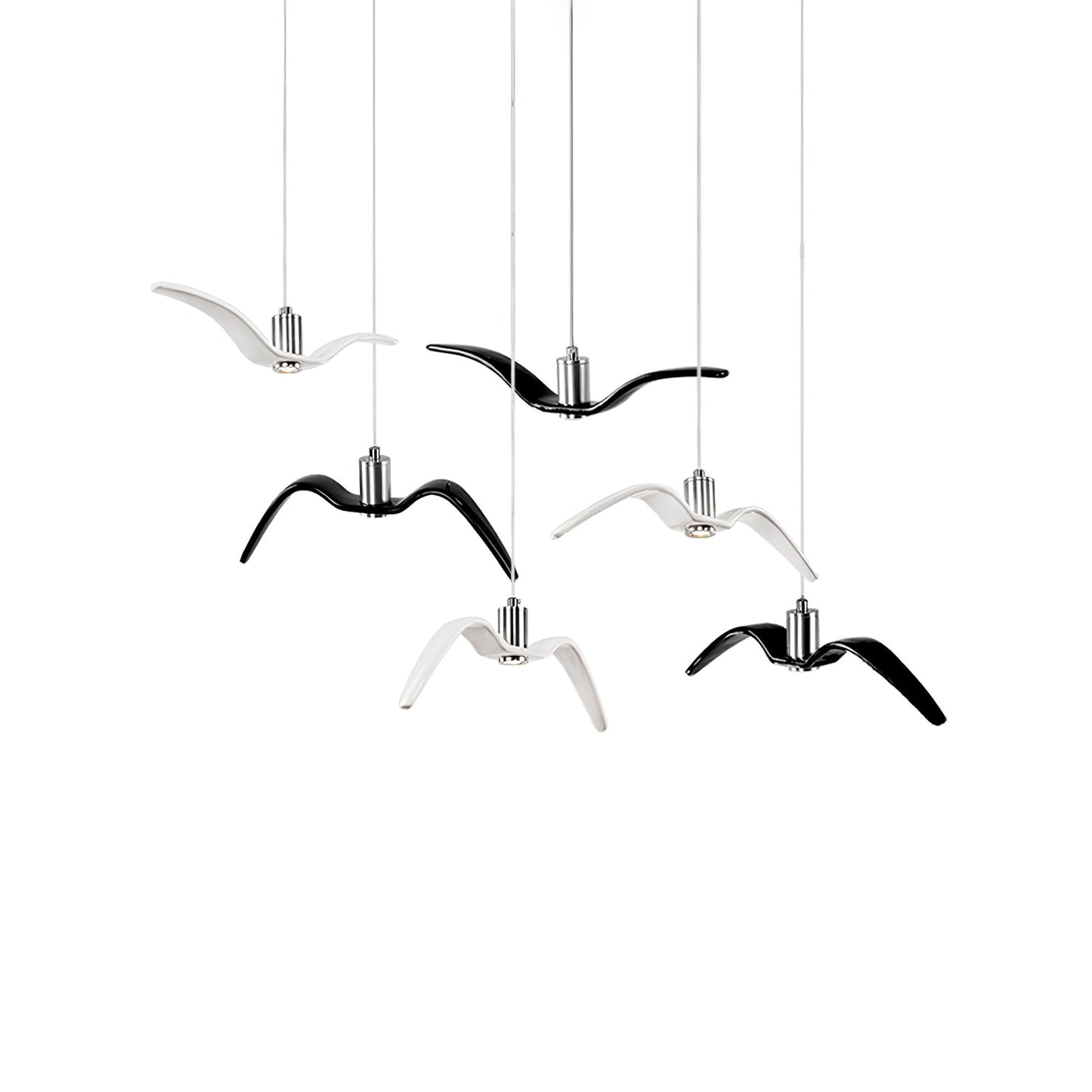 Hanglamp LED Vogeldesign Resin Aluminium Wit Zwart 3000K 4000K 6000K Woonkamer Pendellamp Minimalistisch Organisch Plafondlamp