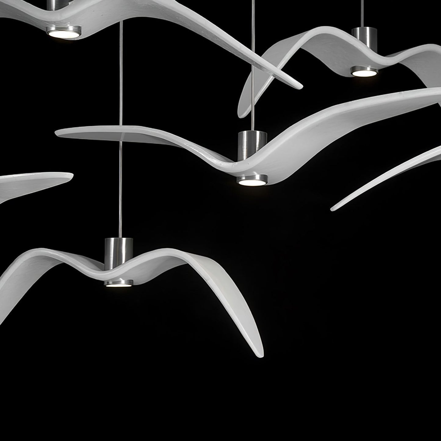 Hanglamp LED Vogeldesign Resin Aluminium Wit Zwart 3000K 4000K 6000K Woonkamer Pendellamp Minimalistisch Organisch Plafondlamp