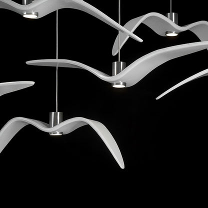 Hanglamp LED Vogeldesign Resin Aluminium Wit Zwart 3000K 4000K 6000K Woonkamer Pendellamp Minimalistisch Organisch Plafondlamp