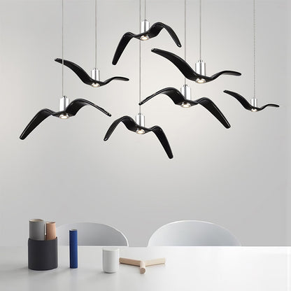Hanglamp LED Vogeldesign Resin Aluminium Wit Zwart 3000K 4000K 6000K Woonkamer Pendellamp Minimalistisch Organisch Plafondlamp