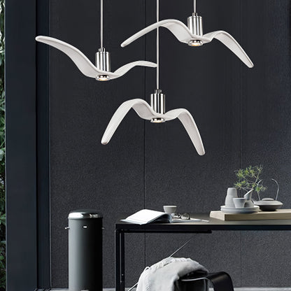 Hanglamp LED Vogeldesign Resin Aluminium Wit Zwart 3000K 4000K 6000K Woonkamer Pendellamp Minimalistisch Organisch Plafondlamp