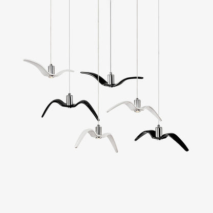 Hanglamp LED Vogeldesign Resin Aluminium Wit Zwart 3000K 4000K 6000K Woonkamer Pendellamp Minimalistisch Organisch Plafondlamp