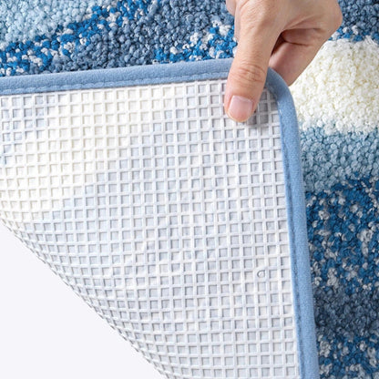 Badmat Microvezel Antislip Blauw Beige Badkamer Douchemat Zacht Absorberend Wasbaar Vloerkleed Badkamer