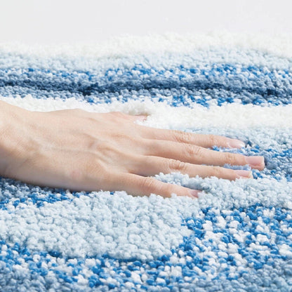 Badmat Microvezel Antislip Blauw Beige Badkamer Douchemat Zacht Absorberend Wasbaar Vloerkleed Badkamer