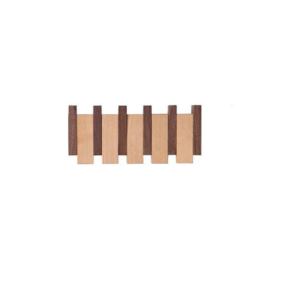 Magnetische Wandkapstok Beuken & Walnoot – Inklapbare Haken Duurzaam FSC-Hout Smal Design Hal Entree Slaapkamer Scandinavisch