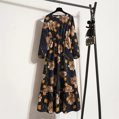 Elegante Zomerjurk Bloemenprint Lange Jurk voor Vrouw