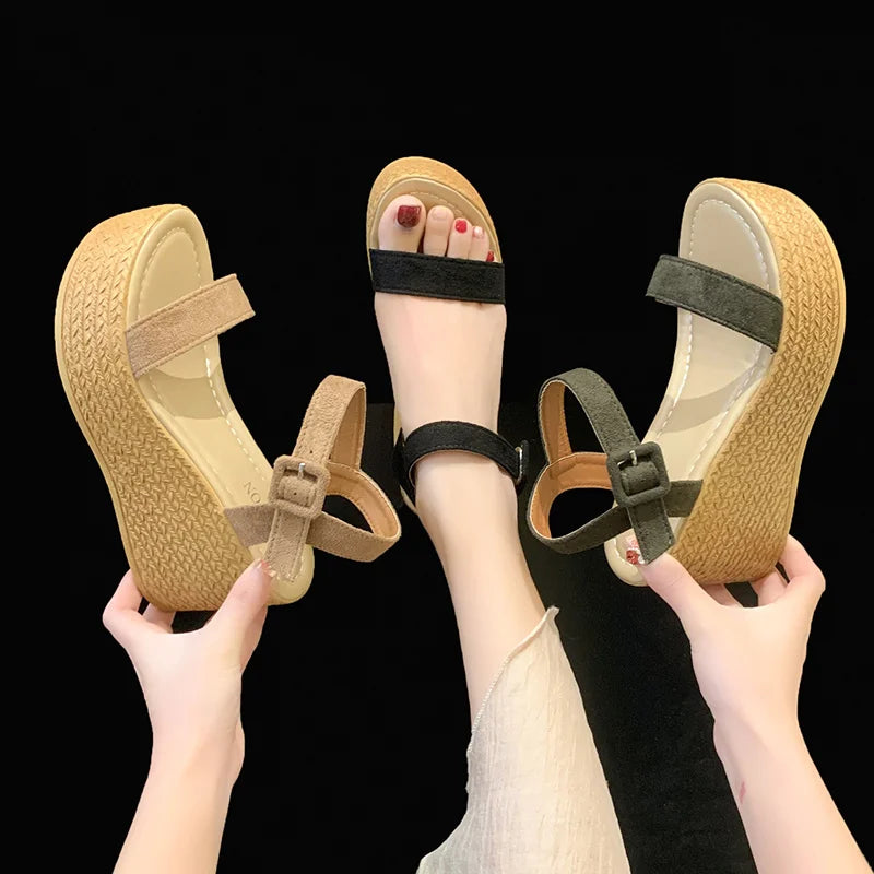 Zomer Wedges voor Vrouw Hoge Hak Comfortabel