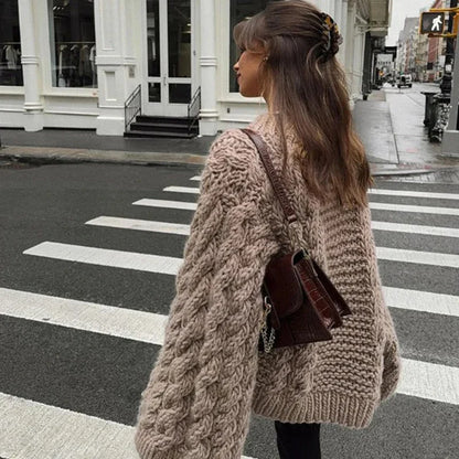 Gebreide Oversized Trui Zachte Warme Mujesweater