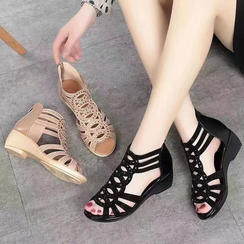 Zomersandalen met Romeinse Straps en Comfortabele Zool
